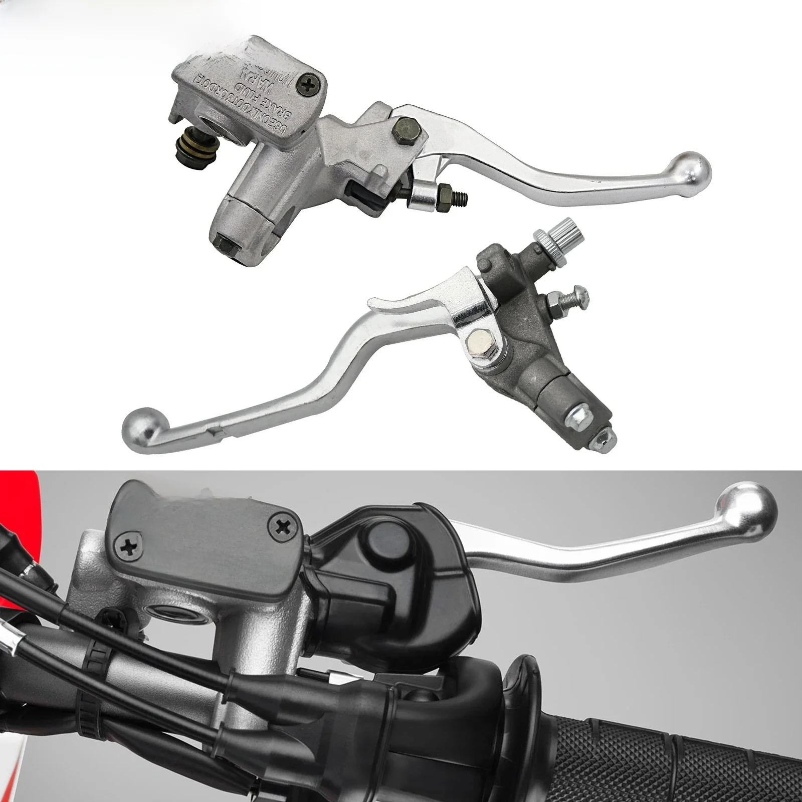 Motocyklowa pompa hamulcowa hydraulicznego Cylinder główny Czarny Lewy Prawy Dźwignia hamulca tarczowego Do HONDA CRF250R/X CRF 450R/X CR125R/CR250R — zdjęcie 2
