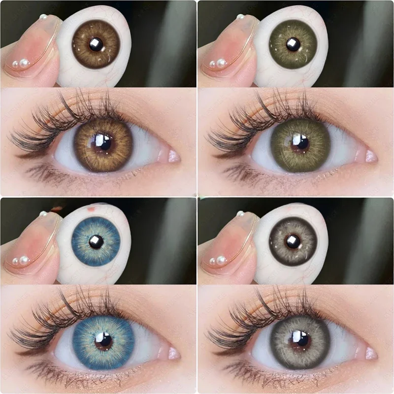 AMARA myopie-1.0 ~-8.0 degrés lentilles de Contact colorées annuelles pour les yeux Prescription lentilles cosmétiques naturelles lentilles correctrices
