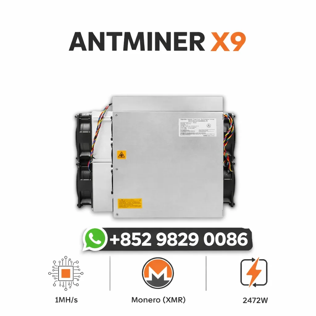 

При покупке 6, оплата только за 4: Майнер Monero XMR Bitmain Antminer X9 RandomX ASIC, 2472 Вт