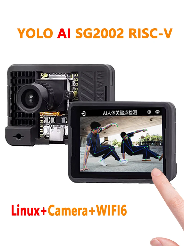 Sipeed MaixCAM SG2002 RISC-V AI 4MP Camera Kit с 3,5-дюймовым экраном аудио WIFI6 Linux Board