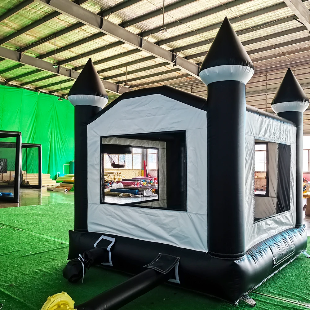 10ft/3m Black & WhiteTuxedo BounceHouse Commercial Grade Bounce Castle House with Blower for Kids & Adults Party Wedding