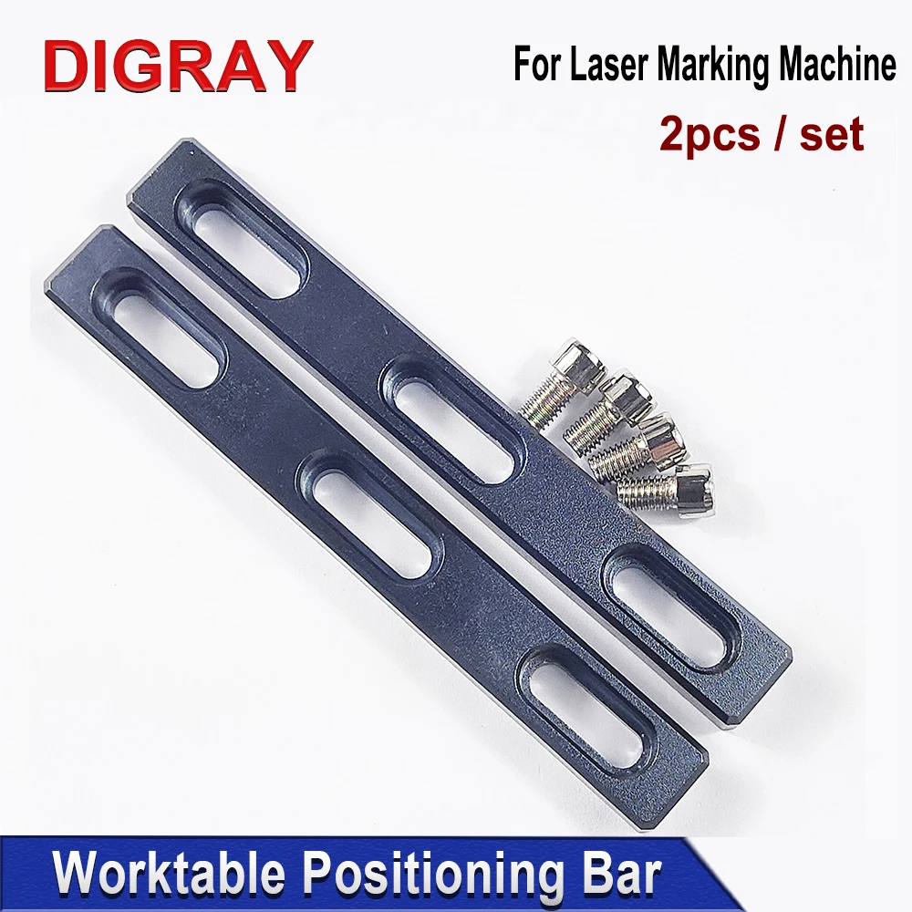 

DIGRAY Worktable Positioning Bar 2pcs 130*16mm Dia.6mm + 4pcs Positioning Screw for DIY Fiber & Co2 & UV Laser Marking Machine