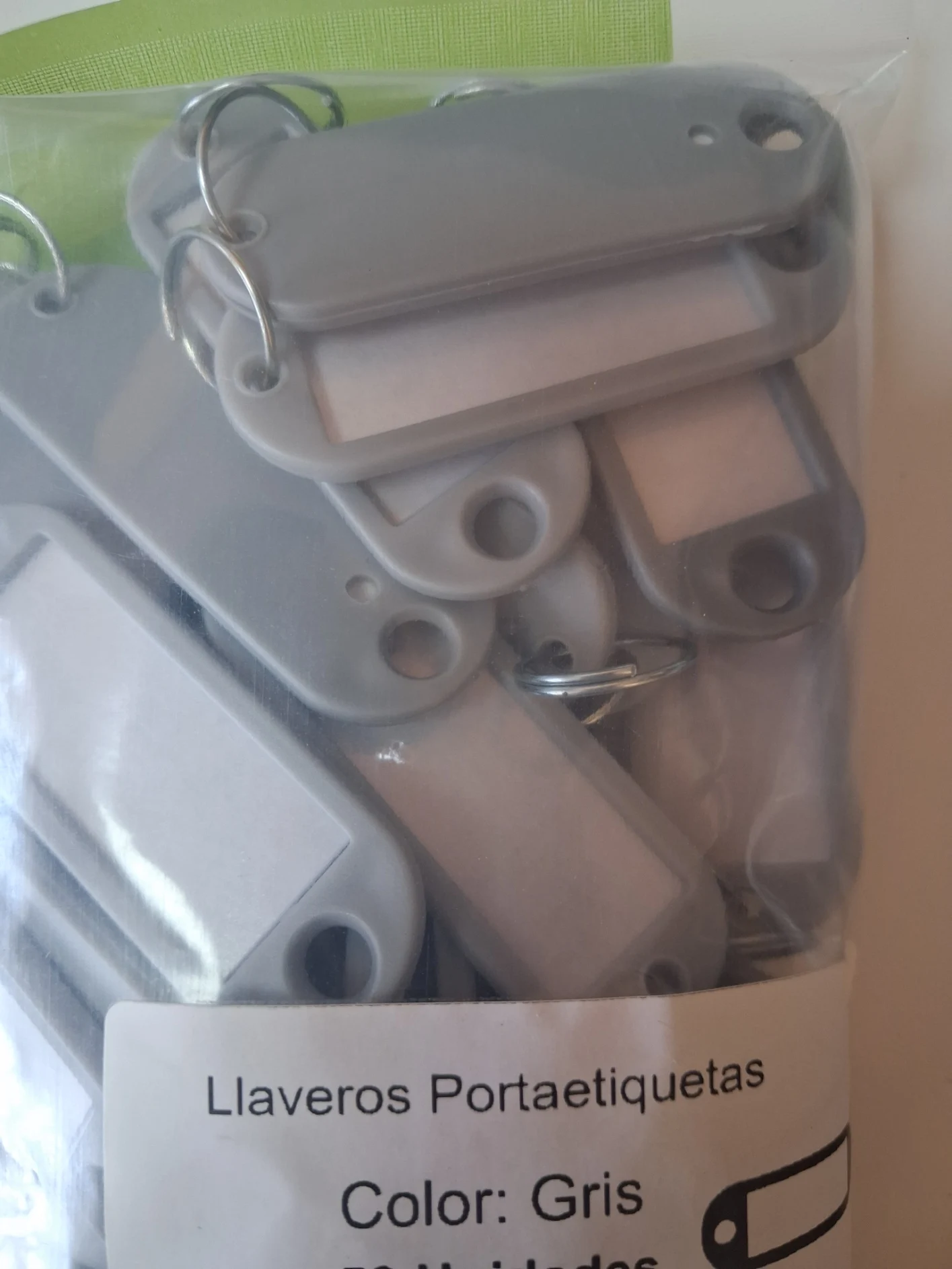 Plastic labelhouders sleutelhangers, identificatietags voor sleutelhangers, 6 cm X 2,3 cm