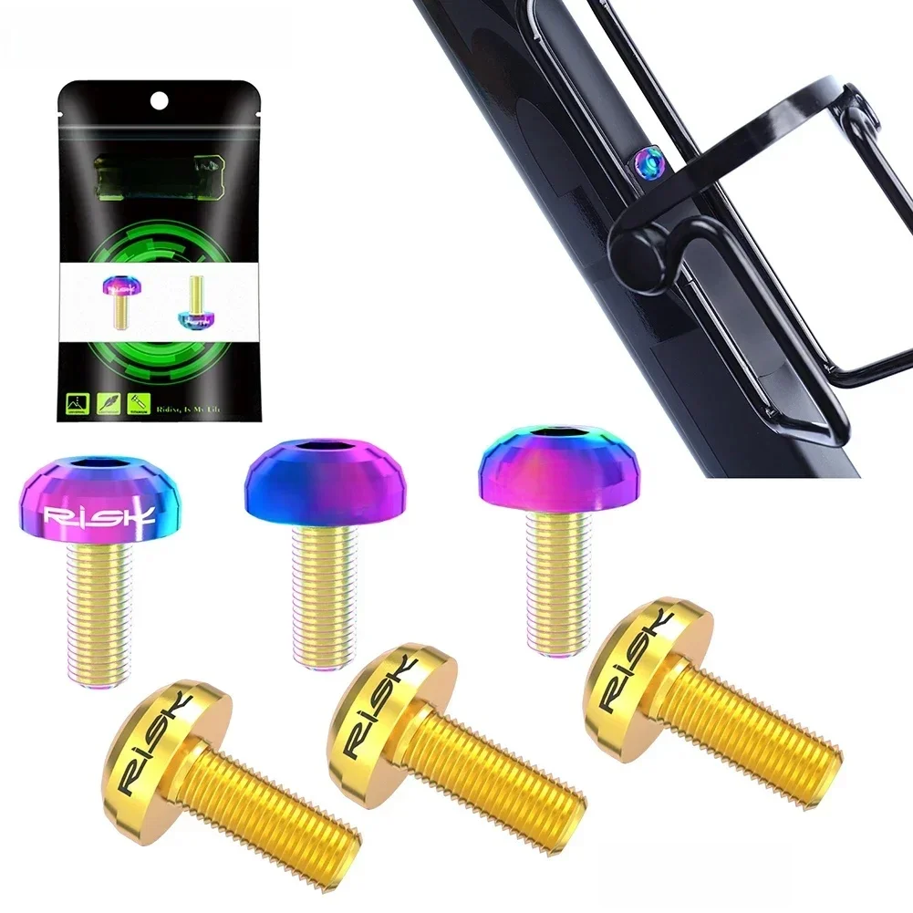 AliExpress 2Pcs/Set M5x12mm Titanium Alloy Bike Bottle Holder Screw Bicycle Water Bottle Cage Bolts Mountain Road Bike Accessories