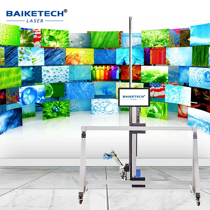 طابعة TH-GW32T محمولة AI هجينة للحوائط والأرضيات، دقة طباعة عالية، حجم صغير لسهولة النقل