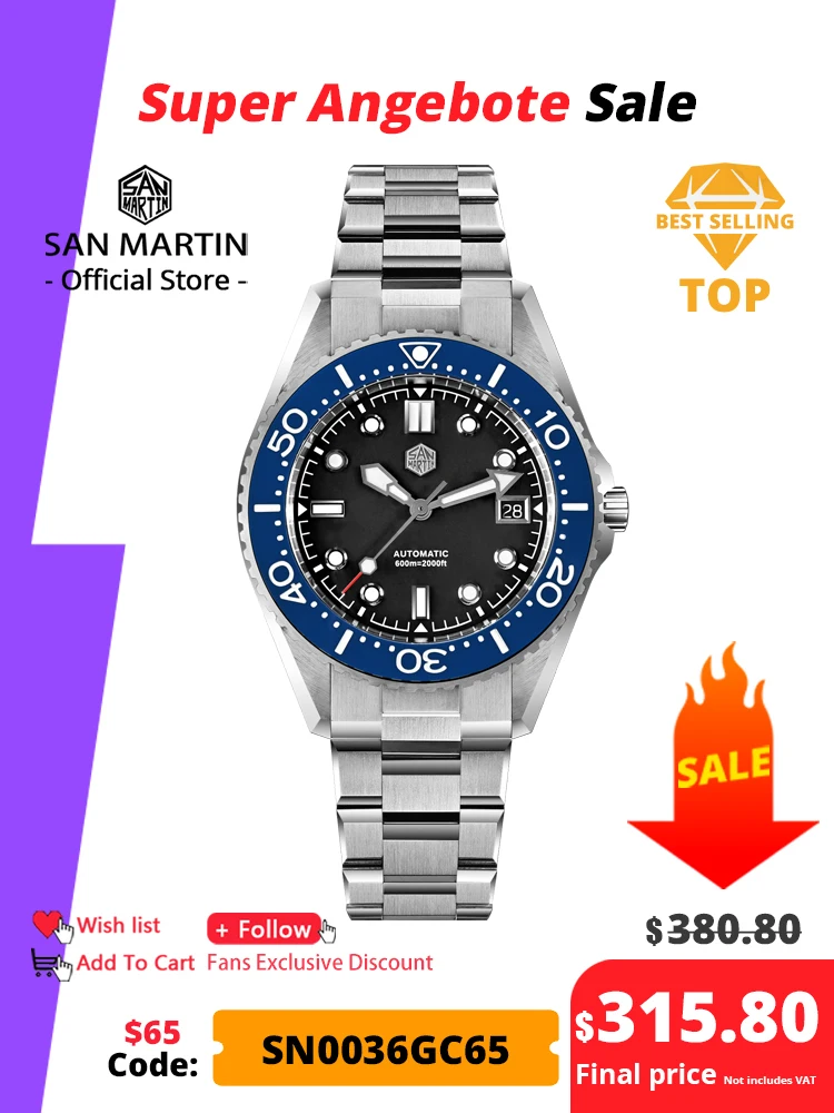 San Martin Upgraded 41mm Waterproof 600m Classic Men Diver Watch Helium Escape: 2026 In-Depth Hands-On Review & Deals