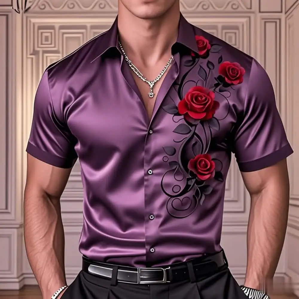 قميص وردي عالي الجودة للرجال، قميص كاجوال ومريح بأكمام طويلة وأزرار سفلية، قميص عصري للفصول الأربعة، مقاس كبير