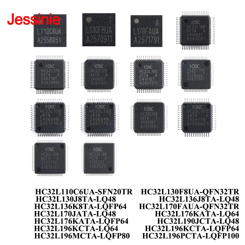 20Pcs/1pc HC32L110C6UA-SFN20TR HC32L130F8UA-QFN32TR HC32L130J8TA-LQ48 HC32L136J8TA-LQ48 HC32L136K8TA-LQFP64 HC32L170FAUA-QFN32TR