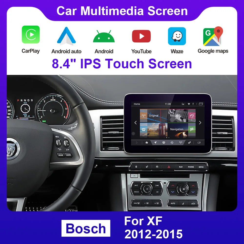 Android11.0  Car Monitor Multimedia System Apple Carplay DVD Radios Navigation GPS For Jaguar XF Bosch Headunit