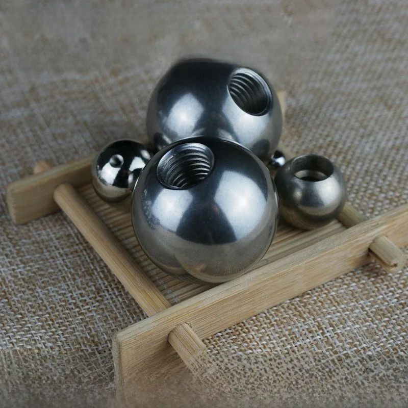 Boules de perçage métriques en acier inoxydable 304, filetage M4 M5 M6 M8 M10, demi-trou, filetage femelle, trou borgne, perle lisse, OD 6mm-60mm