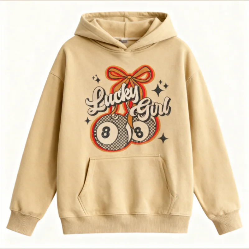 Lucky Girl 8 Cherries Hoodie Western Outfit Women Cowgirl Outfit Western Clothing Stuff Tops Country Concert Outfits Western Sty