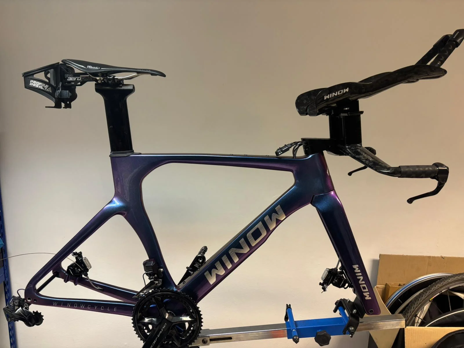 Winowsports Upgraded TT bar Carbon Fiber Time Trial Frame Set Disc