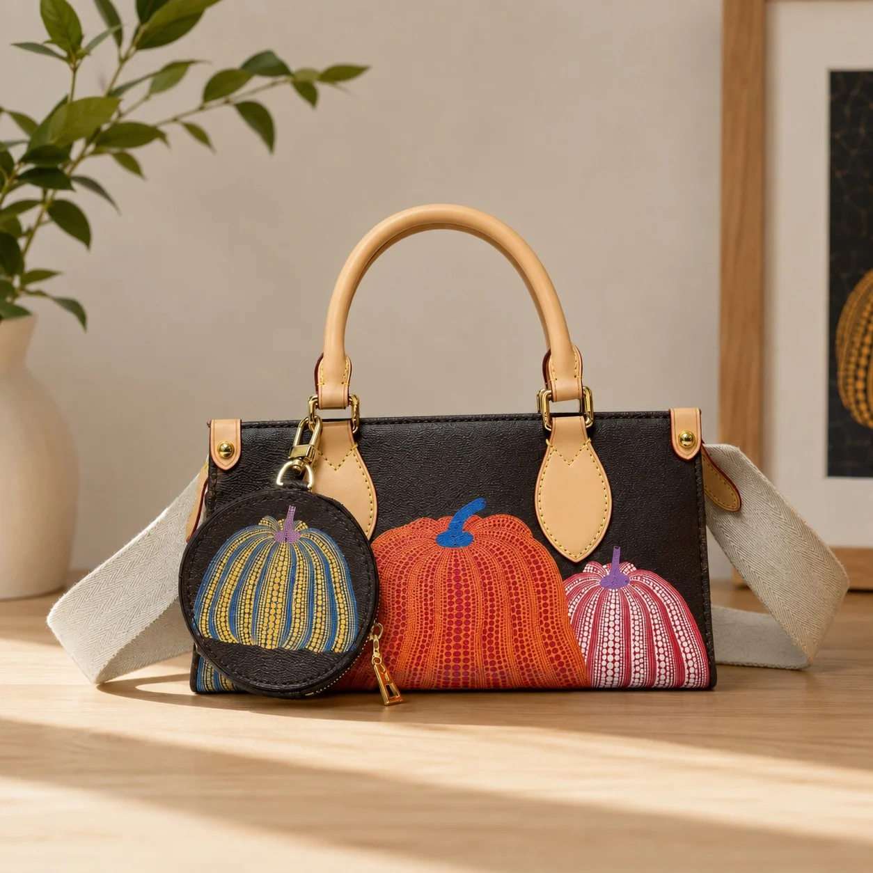 

2026 New Men's and Women's onthego Tote Bag, High-Quality Luxury Bag, Classic Pattern, Shoulder Bag 25 x 13 x 10cm