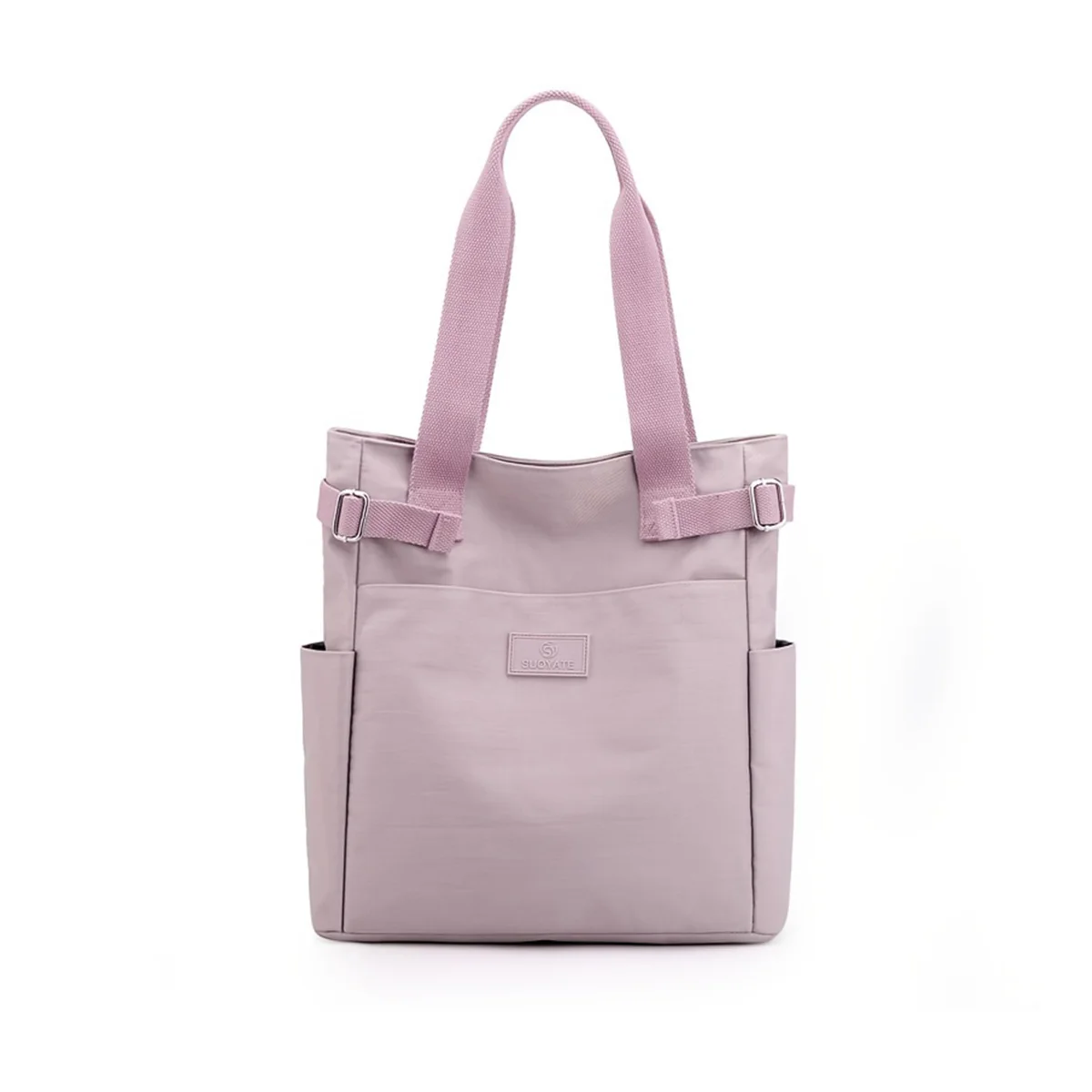 New women tote bag purple crossbody bag solid color large capacity simple student nylon hand bag