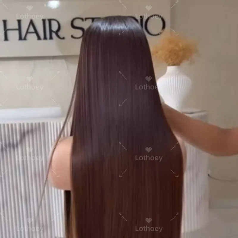 شعر الإنسان الدانتيل الجبهة الباروكات للنساء براون أومبير طويل مستقيم الباروكات مع جذور داكنة شعري طبيعي 360 شعر مستعار دانتيل