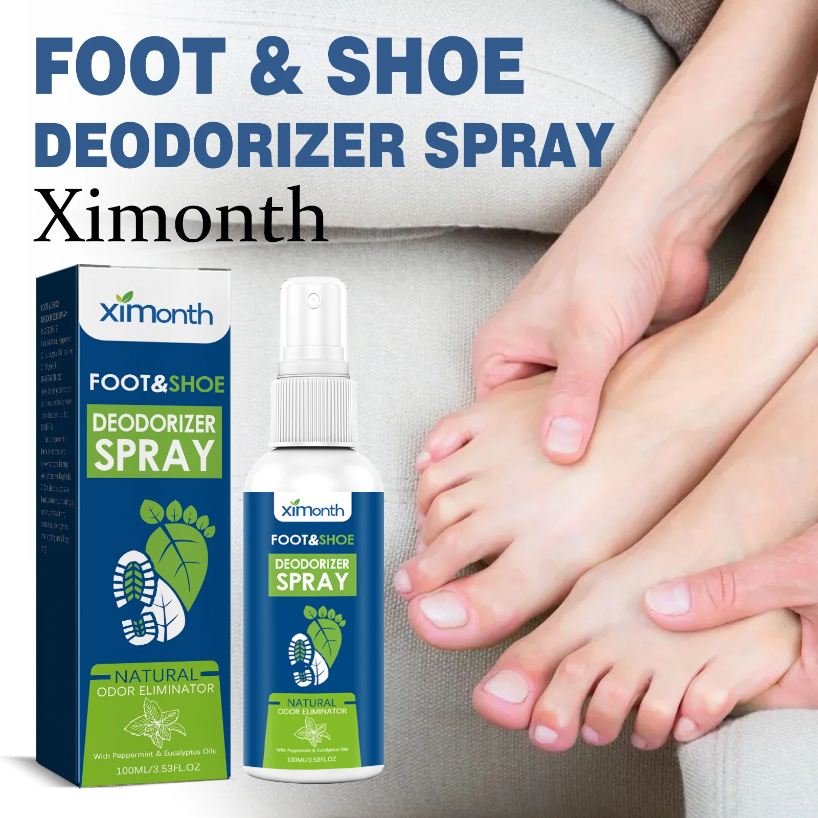 

Ximonth Foot Deodorant Spray Relieve Foot Sweat Eliminate Foot Odors Soothing Itching Lasting Fragrance Foot Deodorant Spray