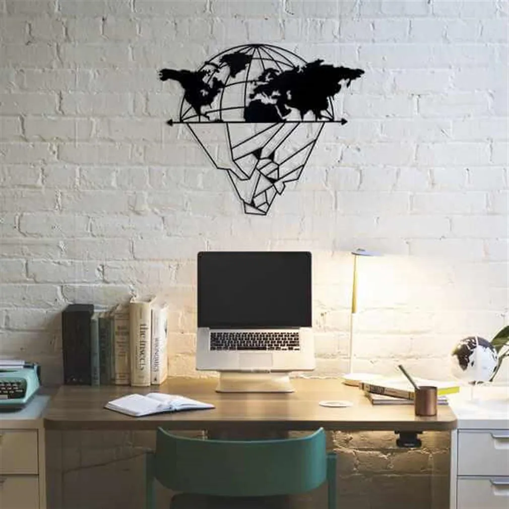 Iceberg Metal Map Wall Decor