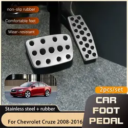 Stainless Steel Car Pedals Pads For Chevrolet Holden Cruze Daewoo Lacetti Premiere 2008~2016 Gas Brake Restfoot Non-slip Pedal