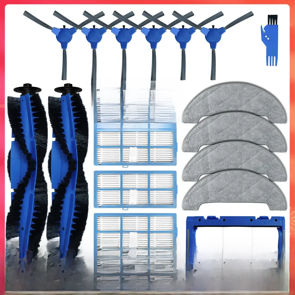 Pièce de rechange pour aspirateur robot Ultenic D5 Series D5S / D5S Pro / D5S Pro+, rouleau, brosse latérale, filtre Hepa, chiffon de vadrouille, compatible