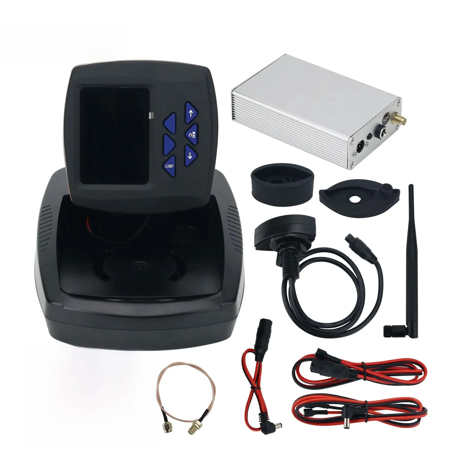 Maxgeek FF918-CWL 500M/1640.4FT détecteur de poisson de bateau télécommandé Sonar détecteur de poisson avec écran LCD 3.5 pouces