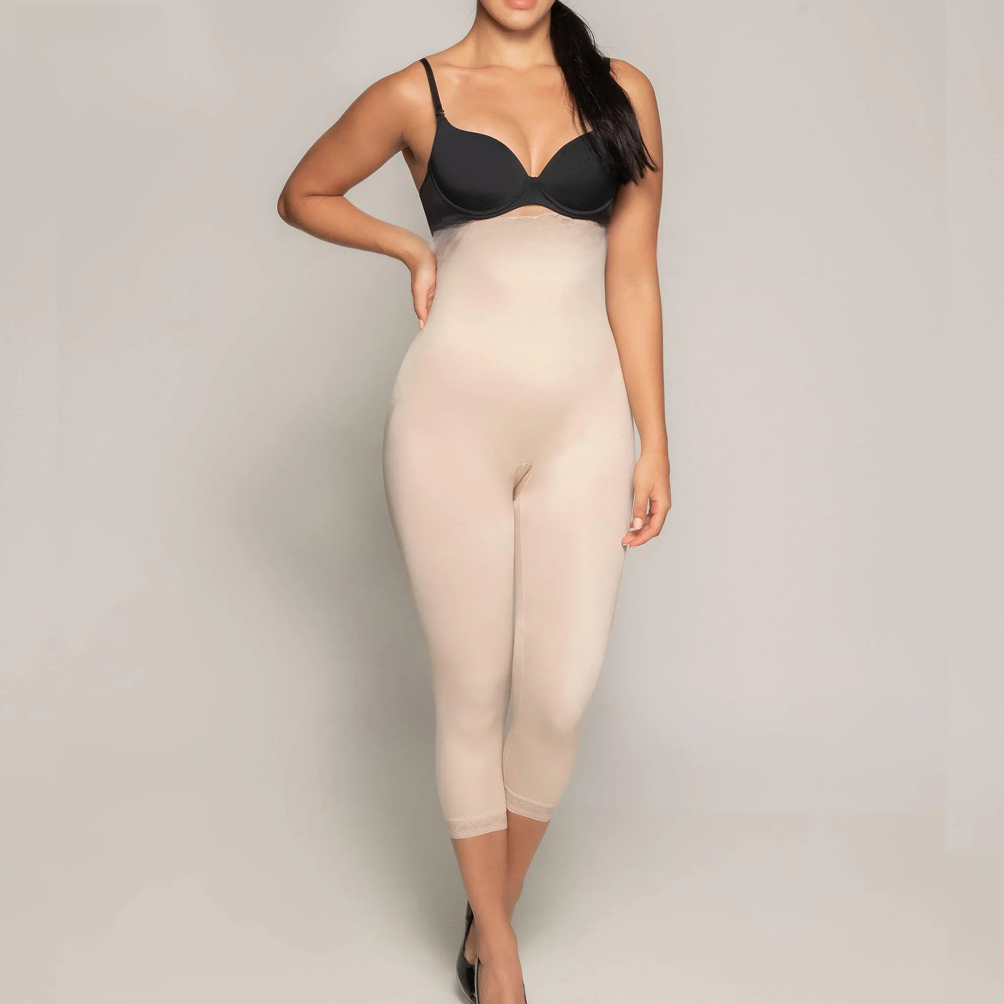 Fajas High Waist Long Leg Tummy Control Girdle Pants Seamless Shapewear Tummy Control Shaper Wyszczuplająca bielizna podnosząca pośladki — zdjęcie 2