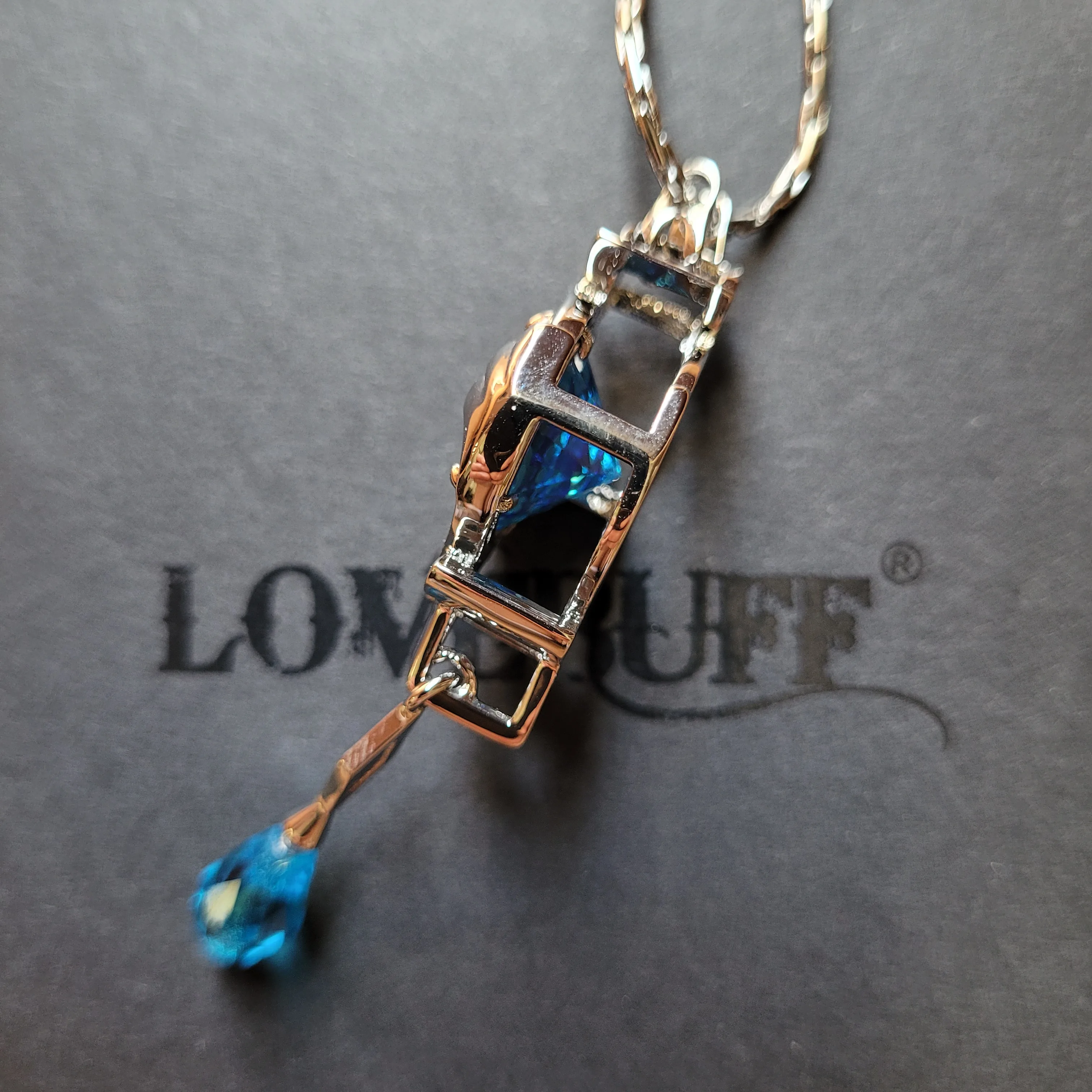 LOVEBUFF Fontaine Character Furina Hydro Vision Gem Pendant Long Necklace