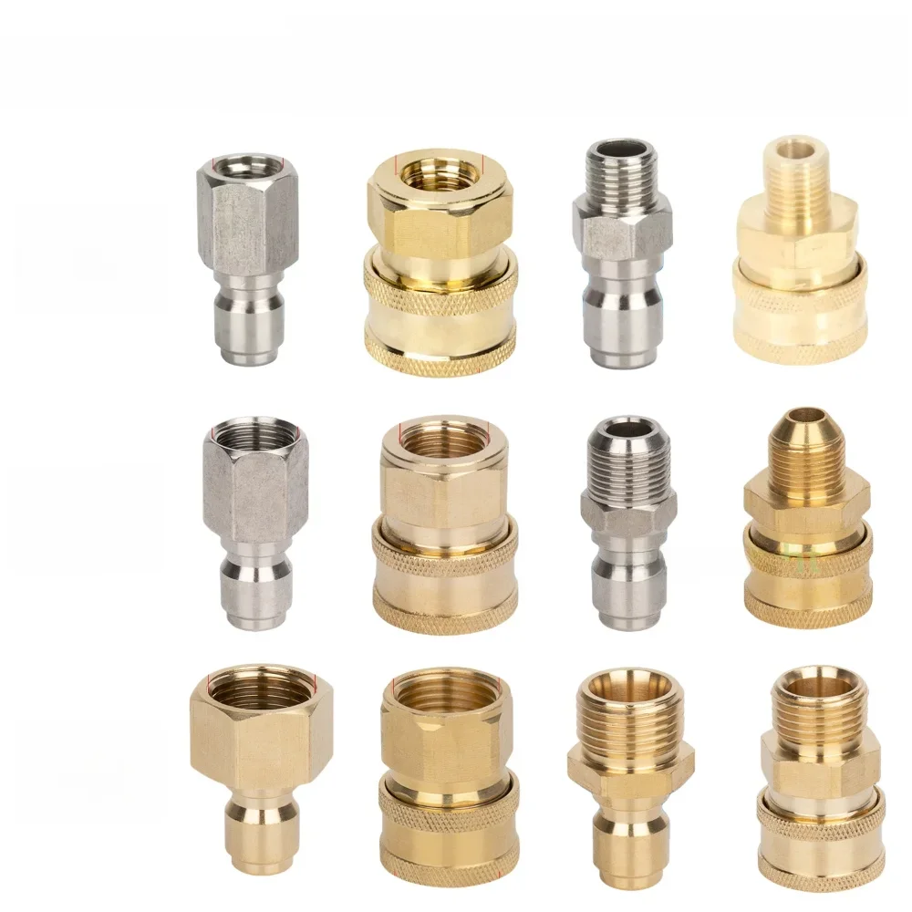 Connecteur rapide haute pression 1/4 "3/8" 1/2 ", adaptateur de lave-auto, pistolet à eau, coupleurs hydrauliques, raccords pour l'irrigation du jardin