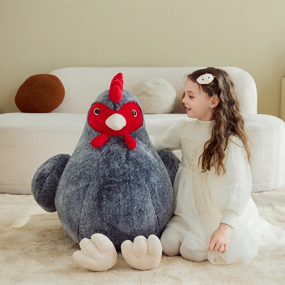

IKASA Giant Chicken Stuffed Animl Plush Toy,Big Large Jumbo Soft Toys,25.5" Cute Huge Size Fluffy Plushy Oversized Fat Plushie