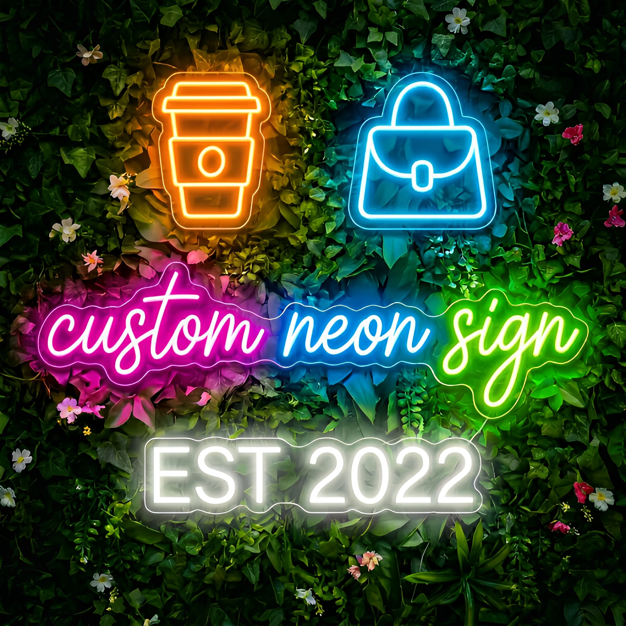 

Custom Business Neon Sign,Company Logo LED Signage 3D Acrylic Advertising Board for Shop Storefront Office Restaurant Wall Decor