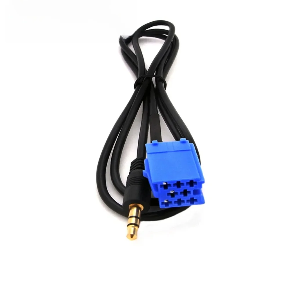 Biurlink męski 3,5 mm adapter kabla audio AUX do VW Audi Becker Skoda 8Pin Mini ISO port zmieniarki CD — zdjęcie 2