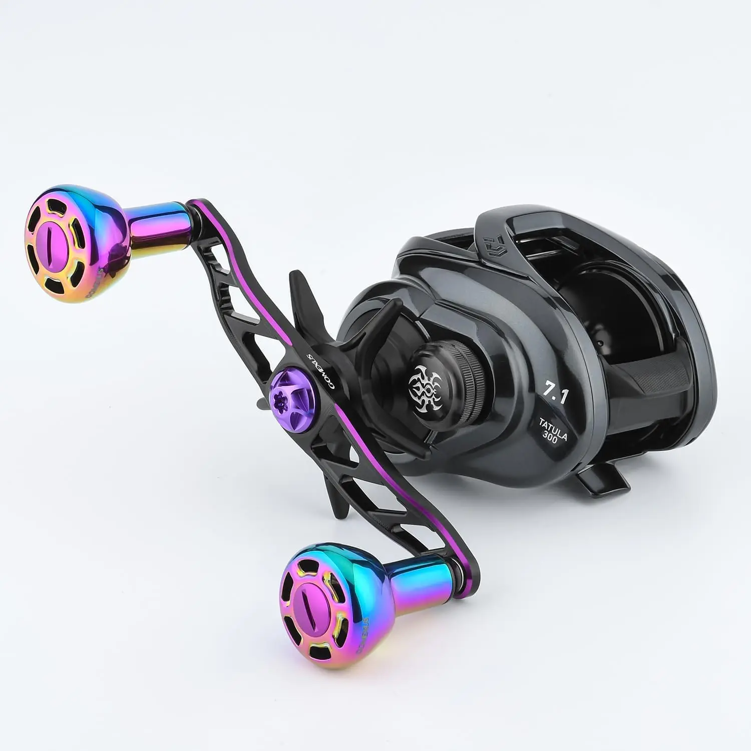 Gomexus 120mm Aluminum Handle for Shimano Antares Daiwa Ryoga Abu Gracia Baitcasting Reel with 30mmTitanium Knob BDH-TA30