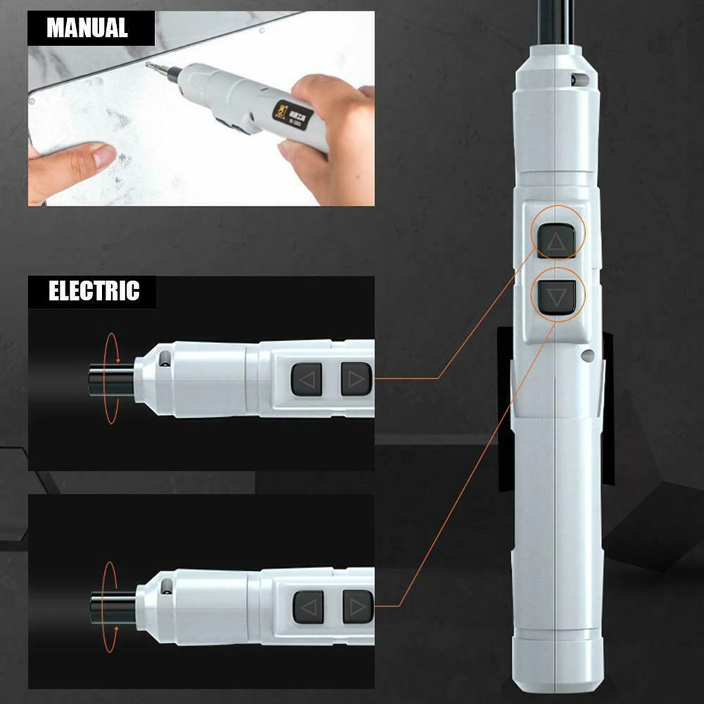 STONEGO 3.6V USB Wireless Electric Screwdriver Rechargeable Lithium Battery Pen Type Micro Precision Electric Screwdriver Set