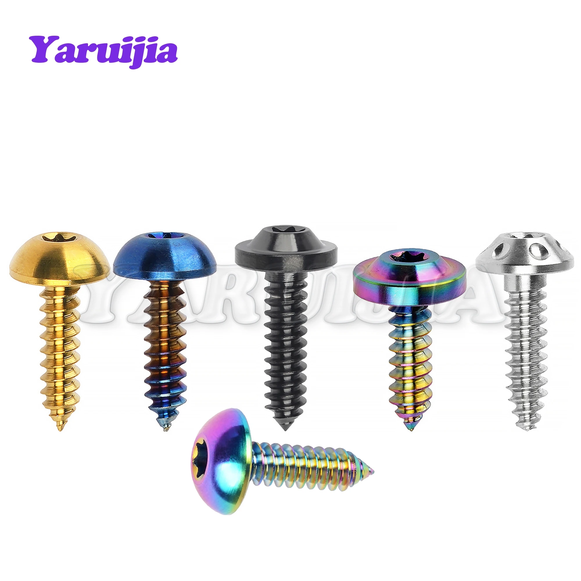 Yaruijia śruba tytanowa M4/M5/M6x15/17/20mm przycisk samogwintujący śruba z łbem Torx dla motocykl motor Car