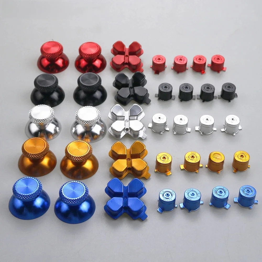 Capuchon de Joystick analogique en métal et aluminium, touches de Direction d'action, boutons Dpad ABXY pour contrôleur PS5