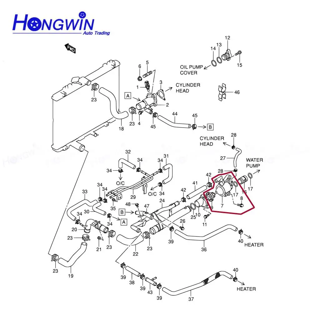 Thermostat Housing 17690 80JA0 For Suzuki Ignis Swift SX4 1.6 1.8 EZ 1.5 2005-2011 RS415 M16A M18A M13A 17690-80JA0 17690-63J00