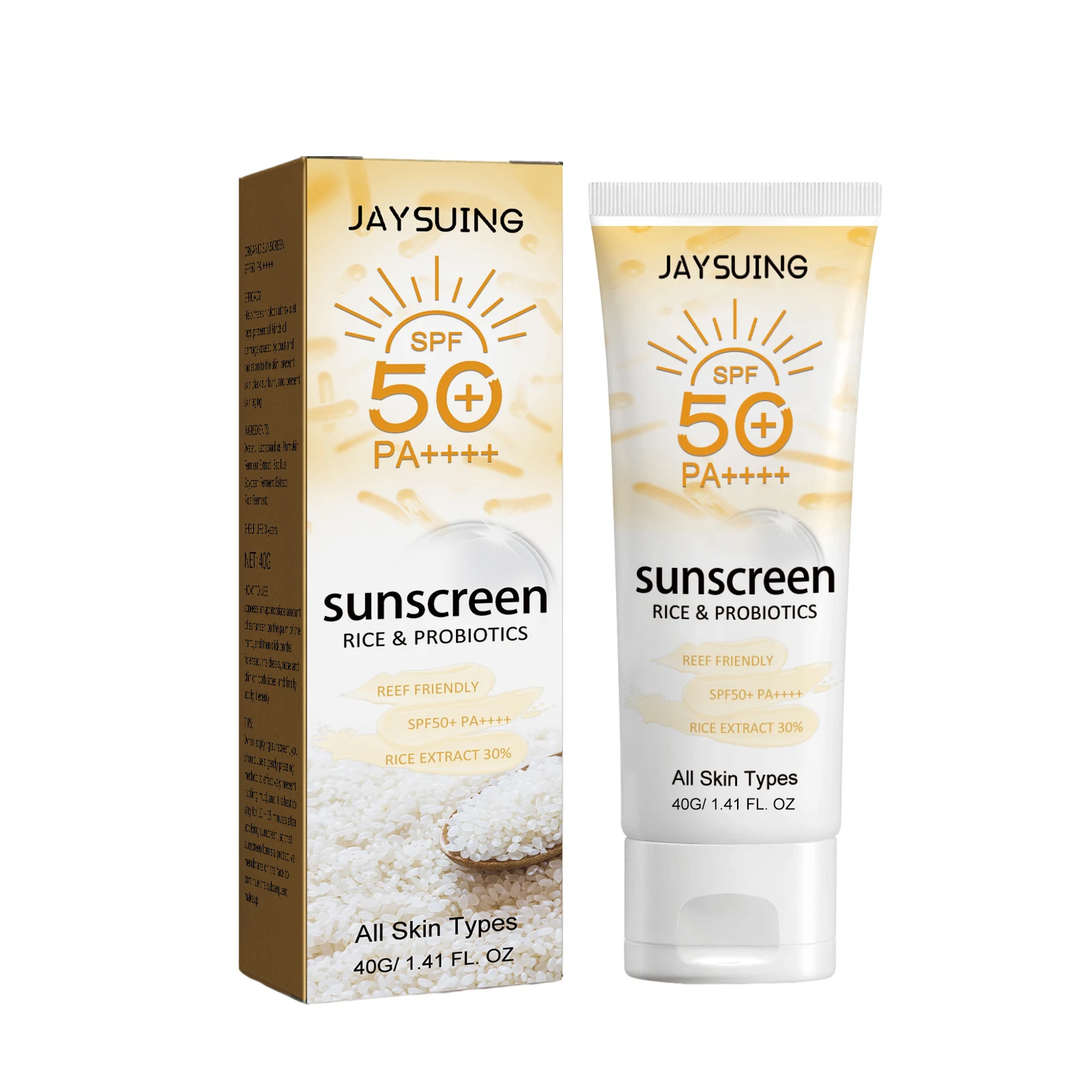 Rice & Probiotics Sunscreen Waterproof Whitening Moisturizing Brightening SPF 50 Facial & Body Multi-function Sunblock Lotion