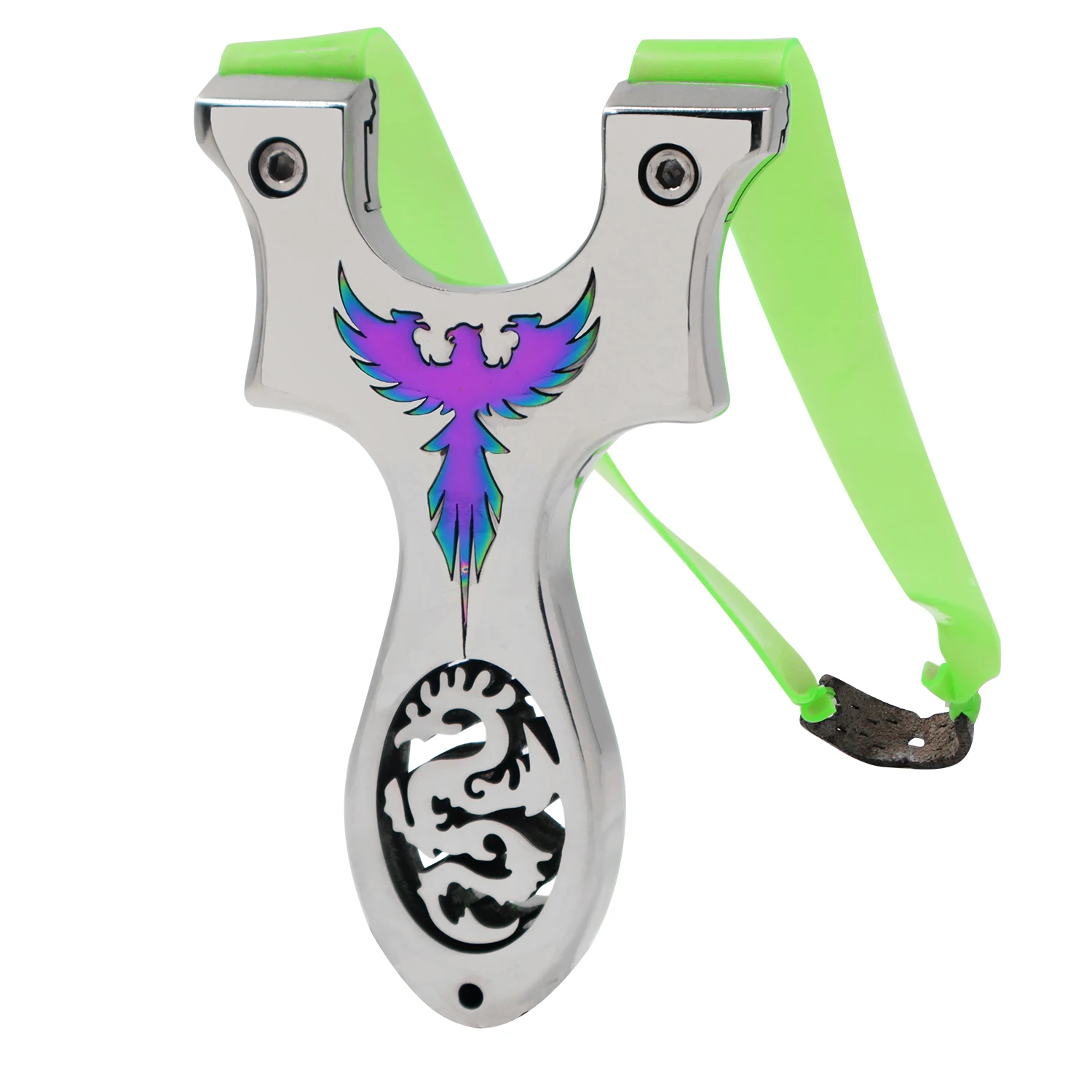 

Stainless Steel Colored Dragon Eagle Slingshot High Quality OTT Metal Slingshot Electroplating Colorful Shooting Slingshot