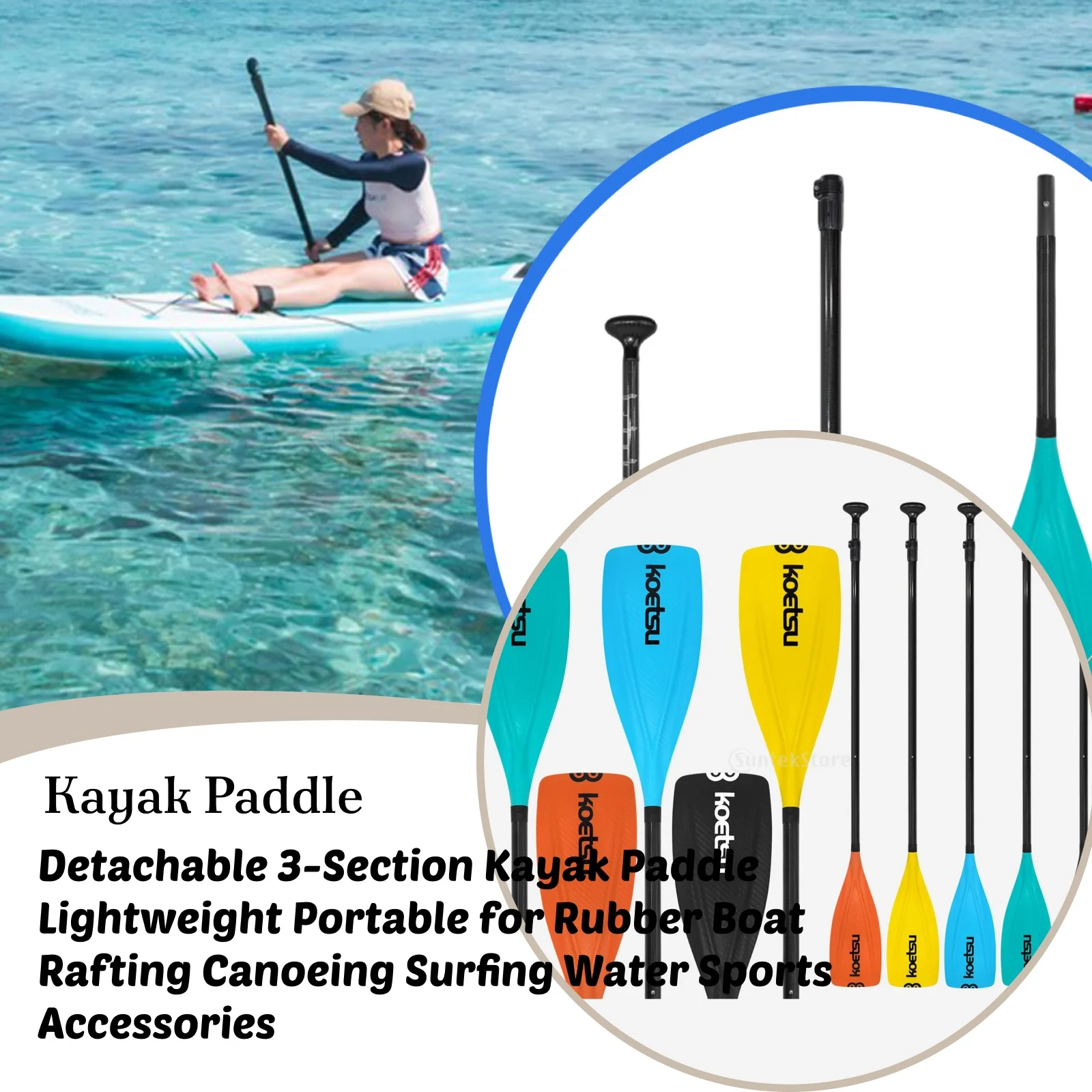 Odłączana 3-częściowa wiosła d – Kayak Paddle Carbon recenzja i cena