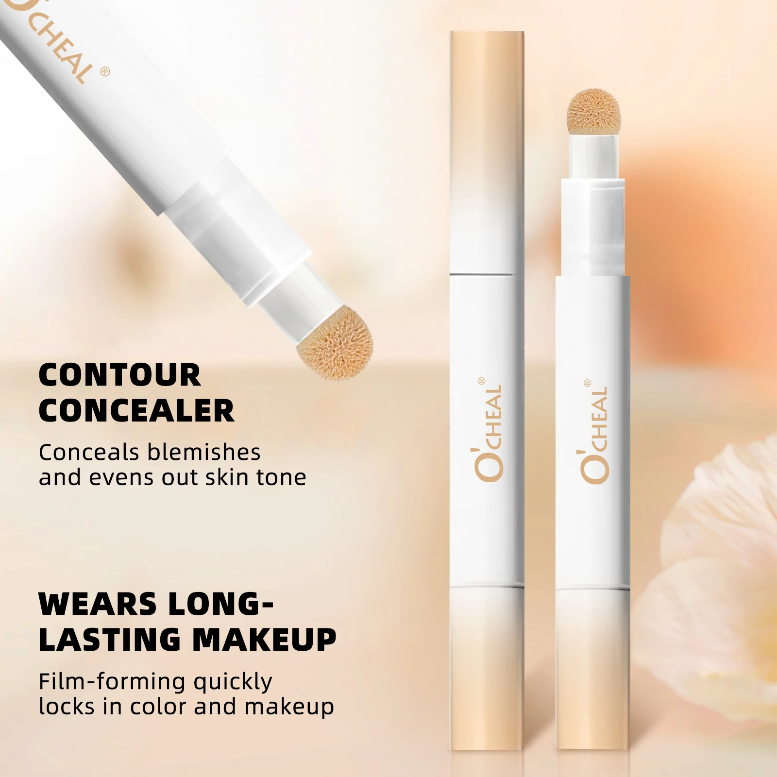 Ocheal 3 Color Face Foundation Concealer Pen Long Lasting Waterproof Corrector Contour Concealers Stick Cosmetic Makeup