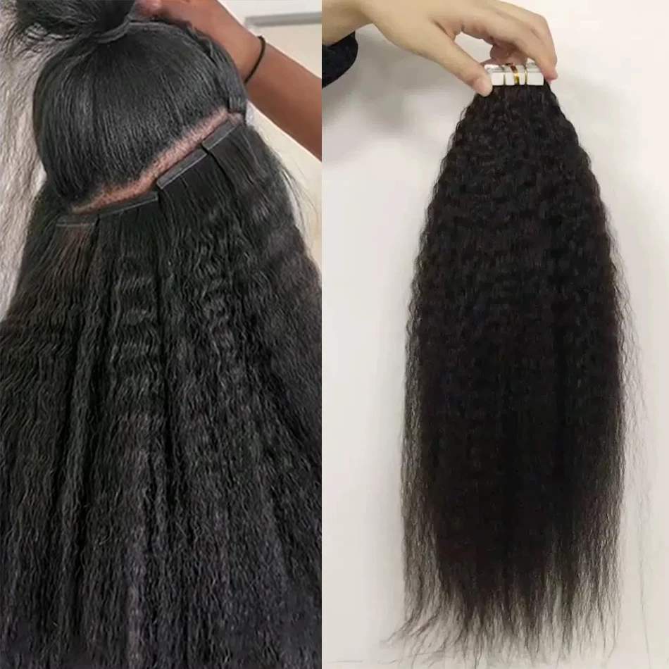 seamless-invisible-kinky-straight-tape-in-hair-extensions-100-human-hair-brazilian-natural-black-16-24-inch-skin-weft-tape-hair