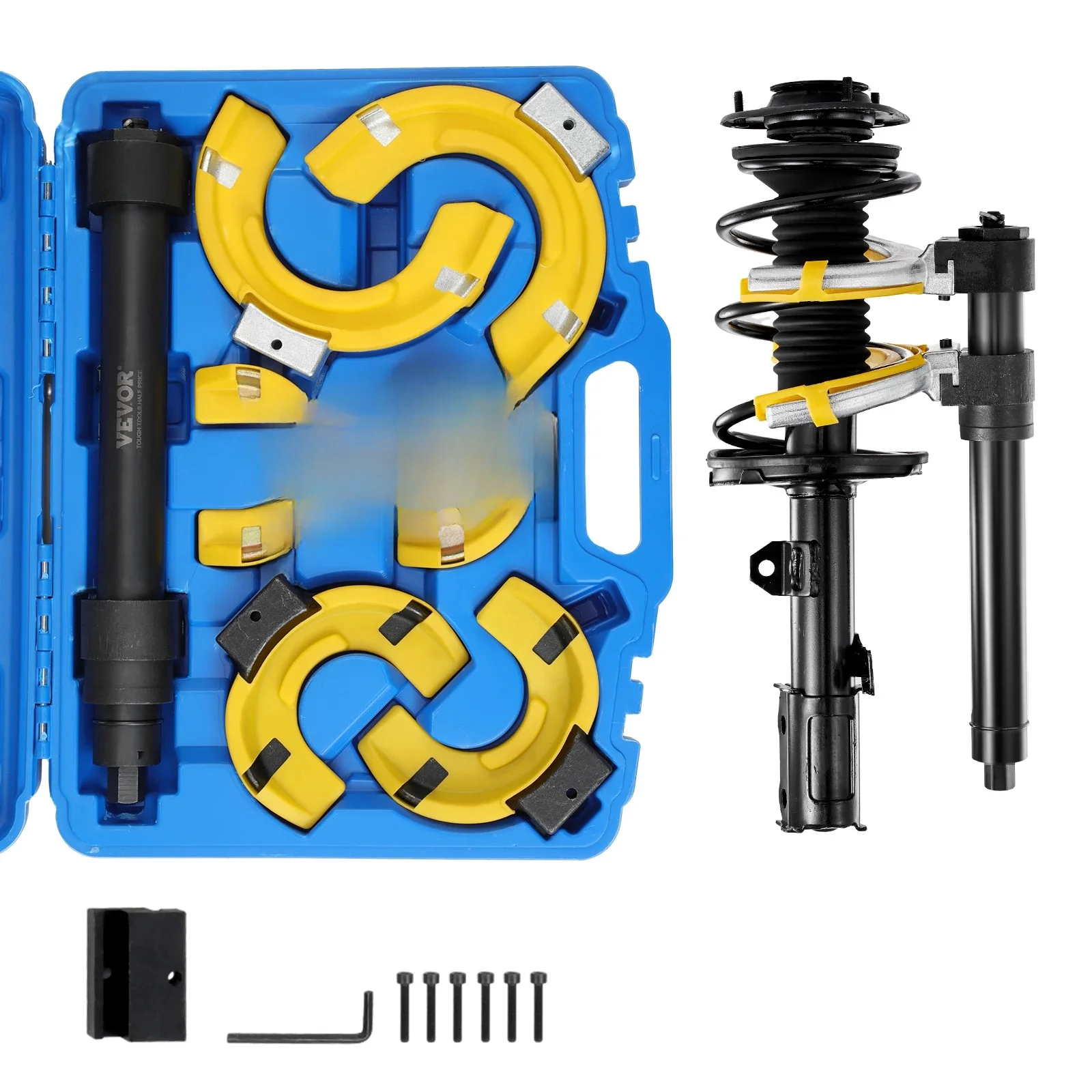 SucceBuy Strut Lente Compressor Macpherson Strut Lente Compressor Kit Verwisselbare Vork Strut Coil Extractor Remover Tool - afbeelding 2