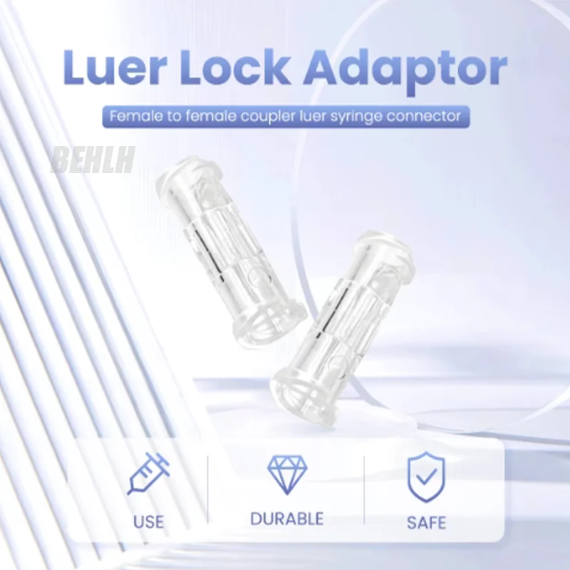 Spritze Luer-Lock Universal 50-500 Stück transparenter Luer-Spritzenverbinder weiblich zu weiblich, langlebig, steril – Detail 1
