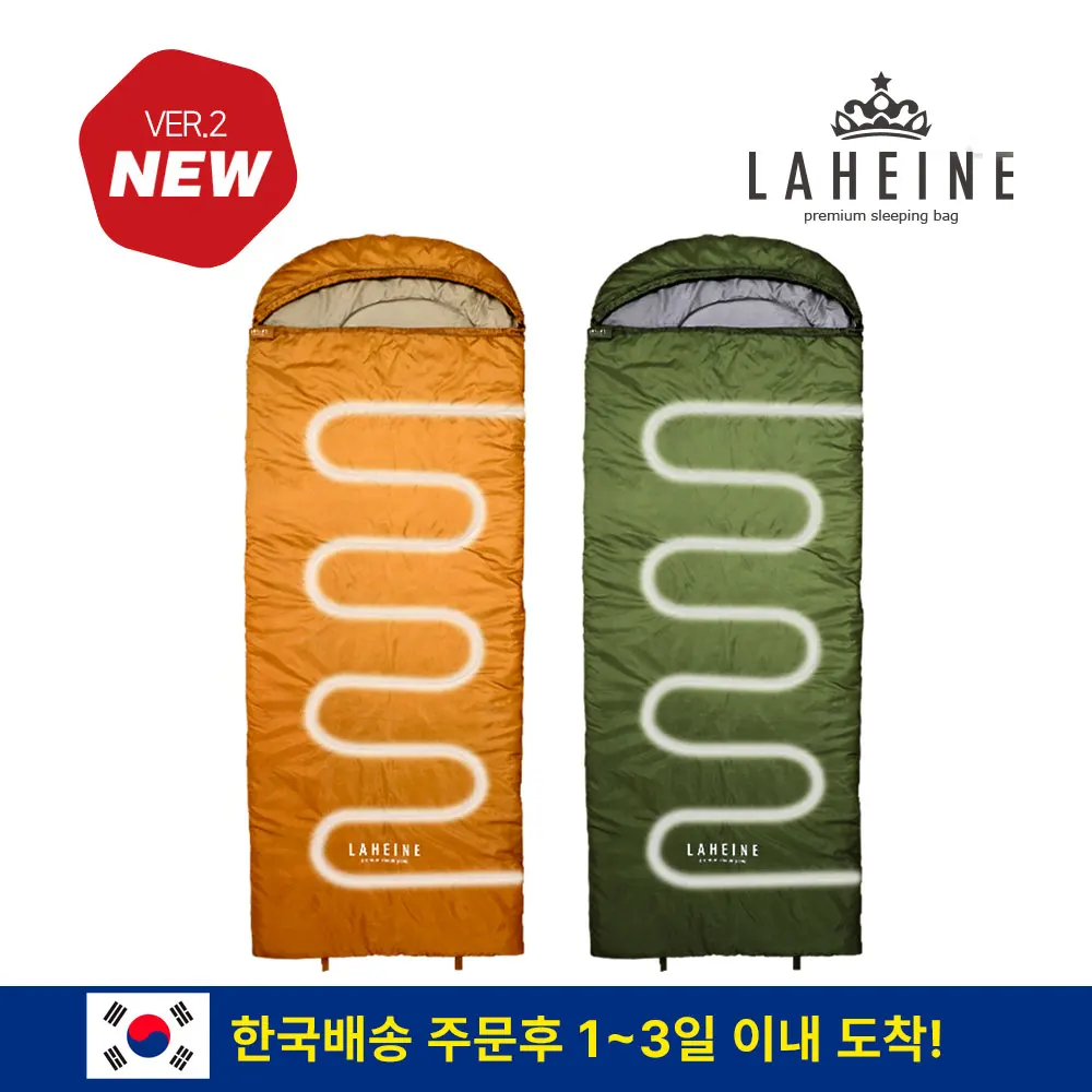 [라헨느] NEW 워셔블 USB 사계절 온열침낭 버젼2 동계침낭 캠핑이불 2colors 