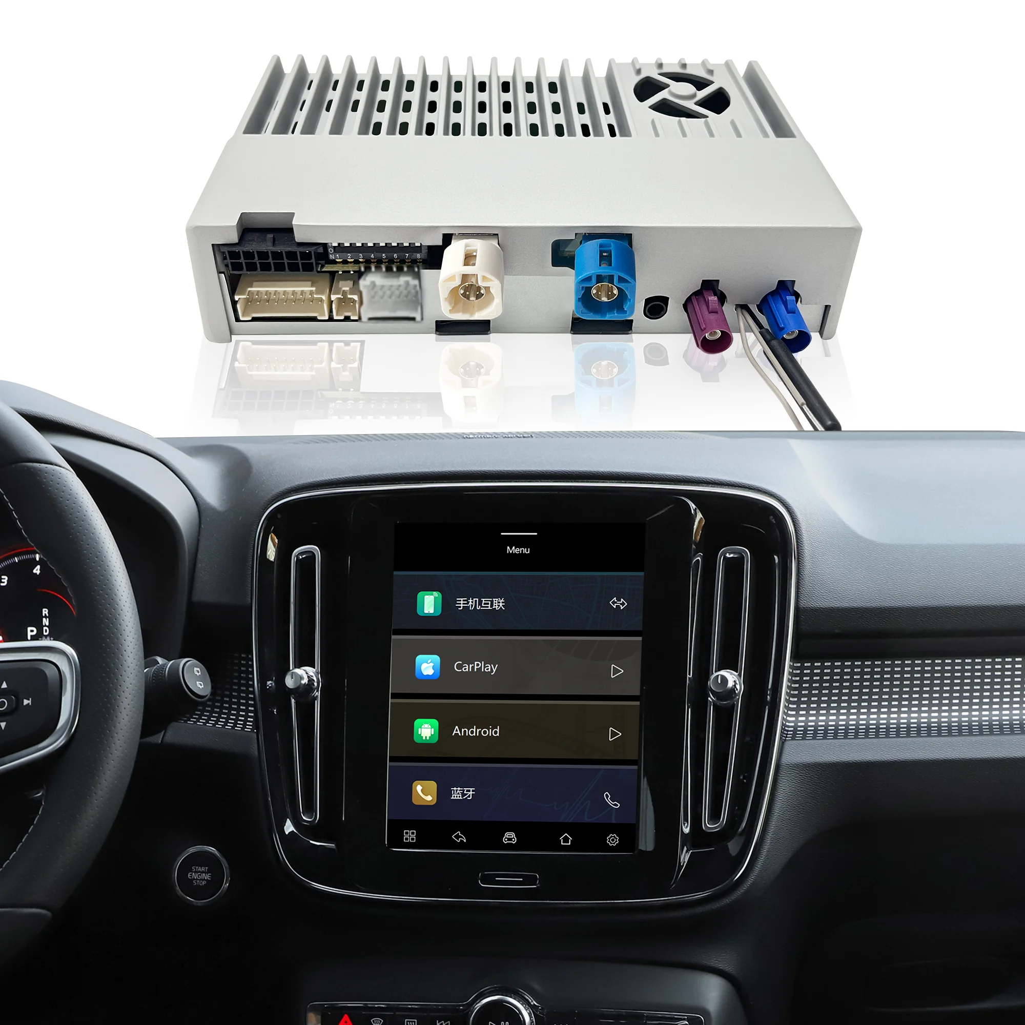 2025 for Volvo XC90 Wireless CarPlay Android Auto decoder box retrofit kit for Volvo S60/40/90 XC60/90/40 V60/40/90 Android 13