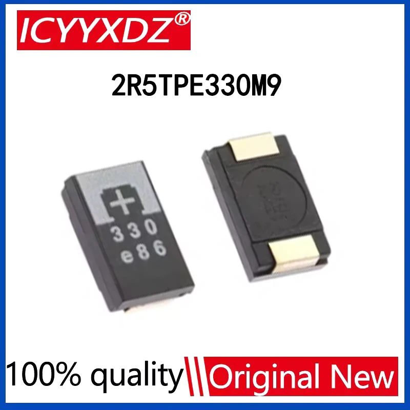 5-20Pcs/lot New 2R5TPE330M9 330UF 2.5V 330 6.3V SMD Tantalum Capacitors Polymer POSCAP Type D Ultra-Thin 7343 D7343