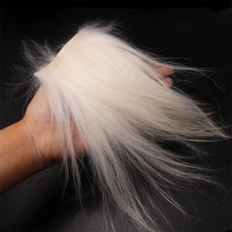 Bimoo 11 couleurs cachemire chèvre cheveux naturel mouche attachant matériel pour eau salée eau chaude rayon de soleil ombre Collie chien leurre appât fabrication