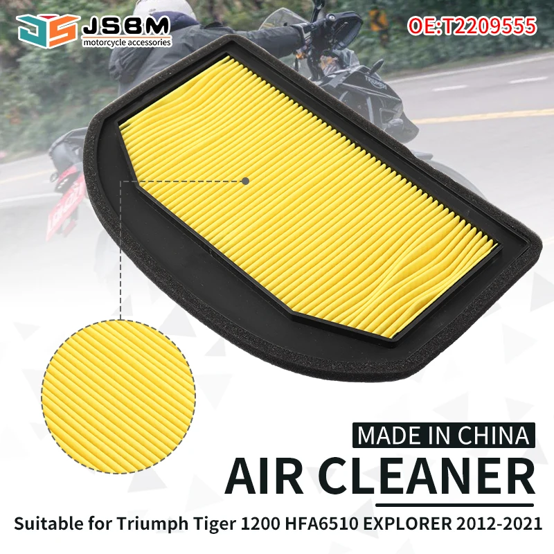 

JSBM Motorcycle Intake Cleaner Air Filter For Triumph Tiger 1200 Explorer 2012 2013 2014 2015 2016 2017 2018 2019 2020 2021