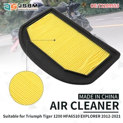 JSBM Motorcycle Air Filter Intake Cleaner For TRIUMPH TIGER 1200 EXPLORER XCA 2012 2013 2014 2015 2016 2017 2018 2019 HFA6510