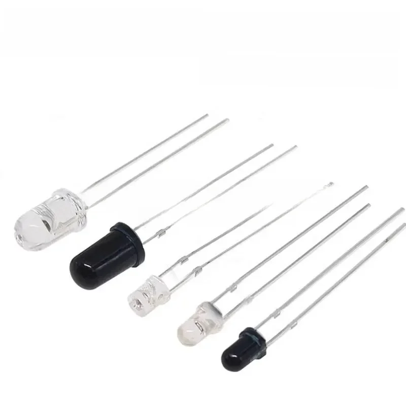 10 sztuk F3mm F5mm LED dioda elektroluminescencyjna na podczerwień światło 850nm 940nm odbiornik podczerwieni emiter fotodioda fototranzystor dla Arduino DIY — zdjęcie 2