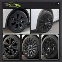 4PCS Design for TESLA Model Y 2020-2024 Vehicle Full Coverage Blade Wheel Cover Cap 19 Inches Hubcaps  Automobile Accessories 4